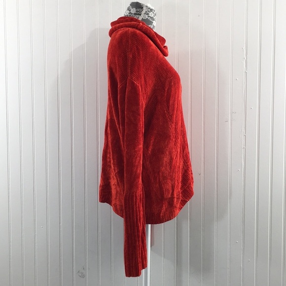 525 America Cardinal Red Knit Cowl Neck Sweater - Picture 2 of 11